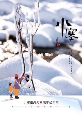 小寒海报宣传文化节日节气宣传节气