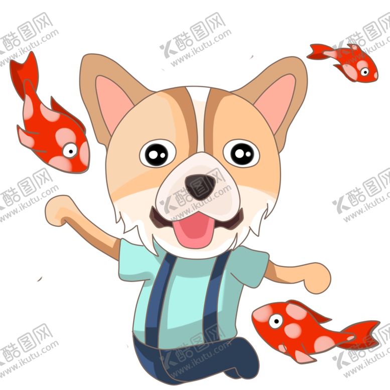 编号：88152203271113336947【酷图网】源文件下载-锦鲤小狗