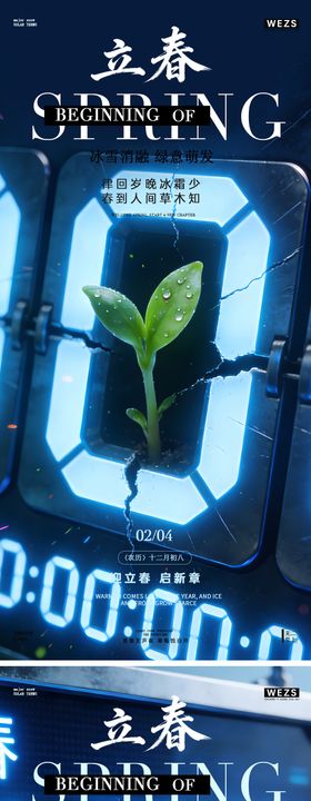 立春节气简约高级海报