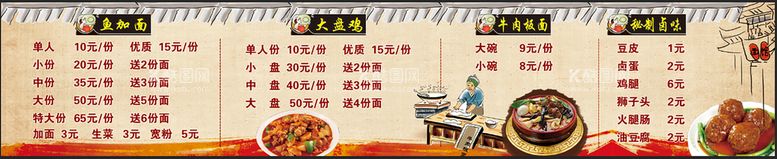 编号：41109211170810192739【酷图网】源文件下载-饭店菜单