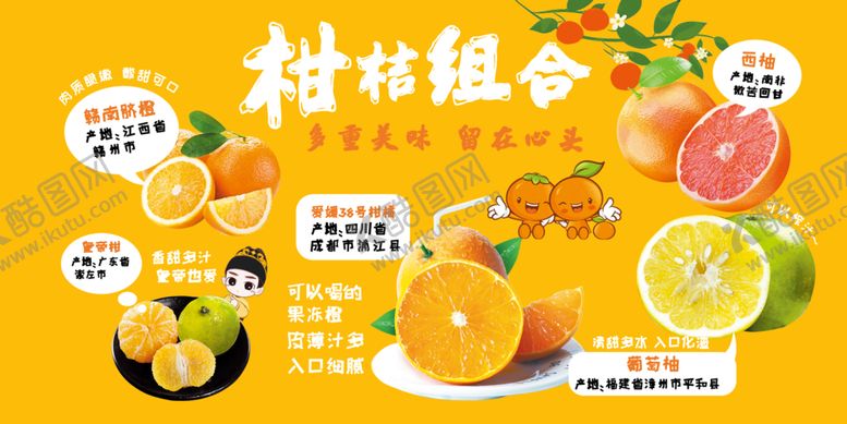 编号：43303406300505091528【酷图网】源文件下载-柑橘组合水果包装展示
