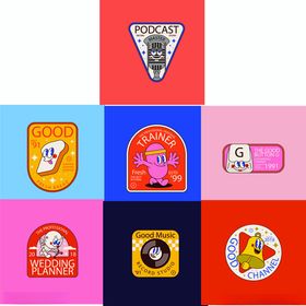 趣味卡通形象贴纸LOGO标志
