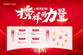 企业评优展板排行榜海报