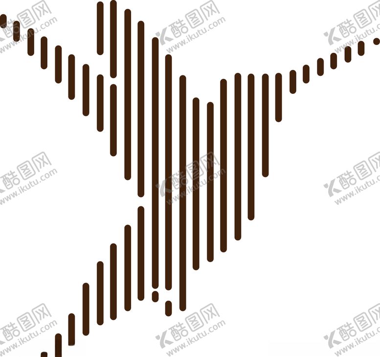 编号：12818407141019325601【酷图网】源文件下载-鸟服装条纹具象剪影