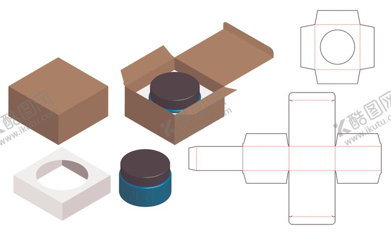 编号：80262710010620471342【酷图网】源文件下载-纸质包装盒刀模设计图
