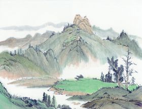 山水画国大工笔