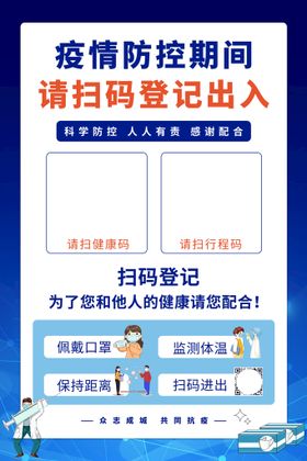 编号：36017909242304231036【酷图网】源文件下载-健康码登记提示牌