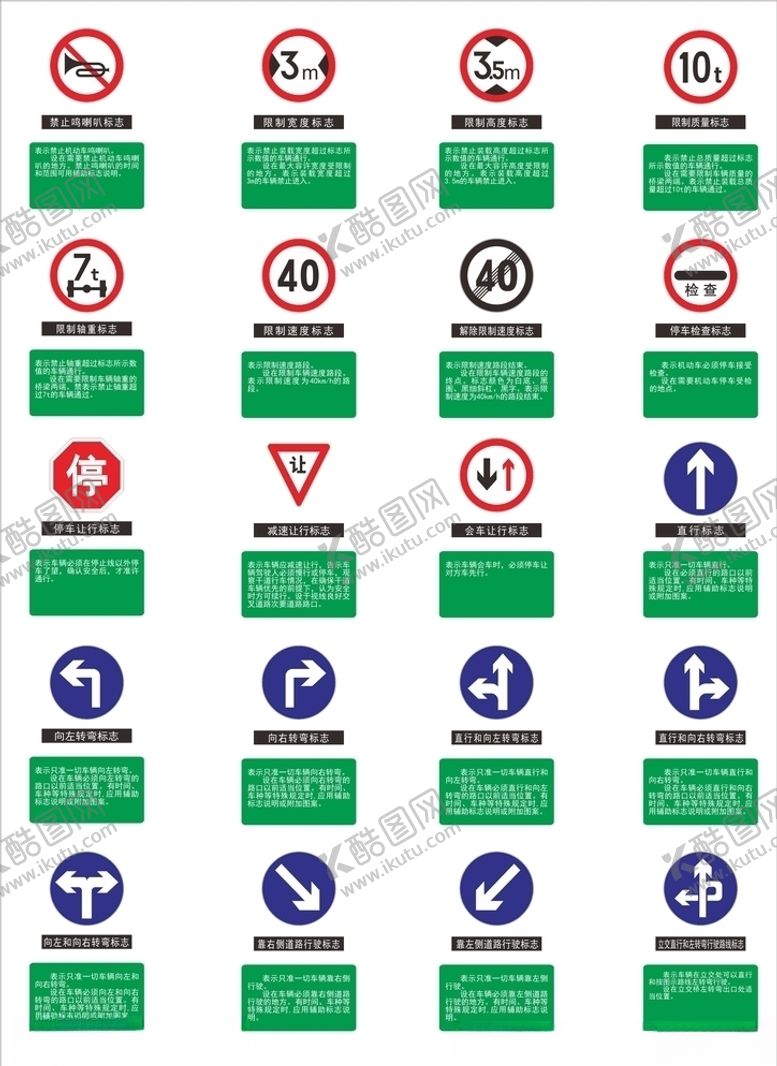 编号：26172707081217195965【酷图网】源文件下载-道路交通标志5
