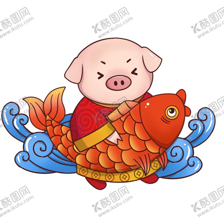 编号：49430609250029253543【酷图网】源文件下载-卡通猪喜庆猪