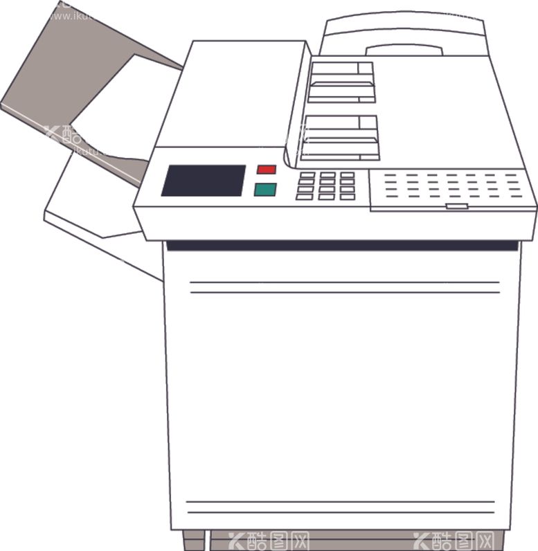 编号：36703812221352308420【酷图网】源文件下载-打印机复印机办公设备印刷工具机