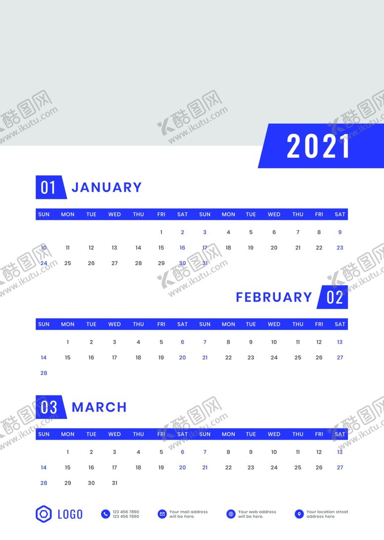 编号：73694506160725565331【酷图网】源文件下载-2021年日历