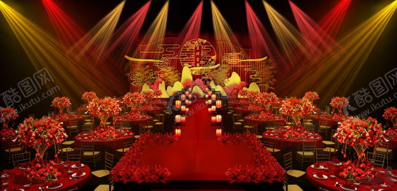 编号：21779210310625292044【酷图网】源文件下载-婚礼舞台效果图