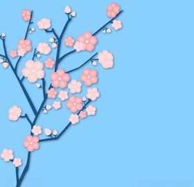 樱花AI矢量图树AI设计素材