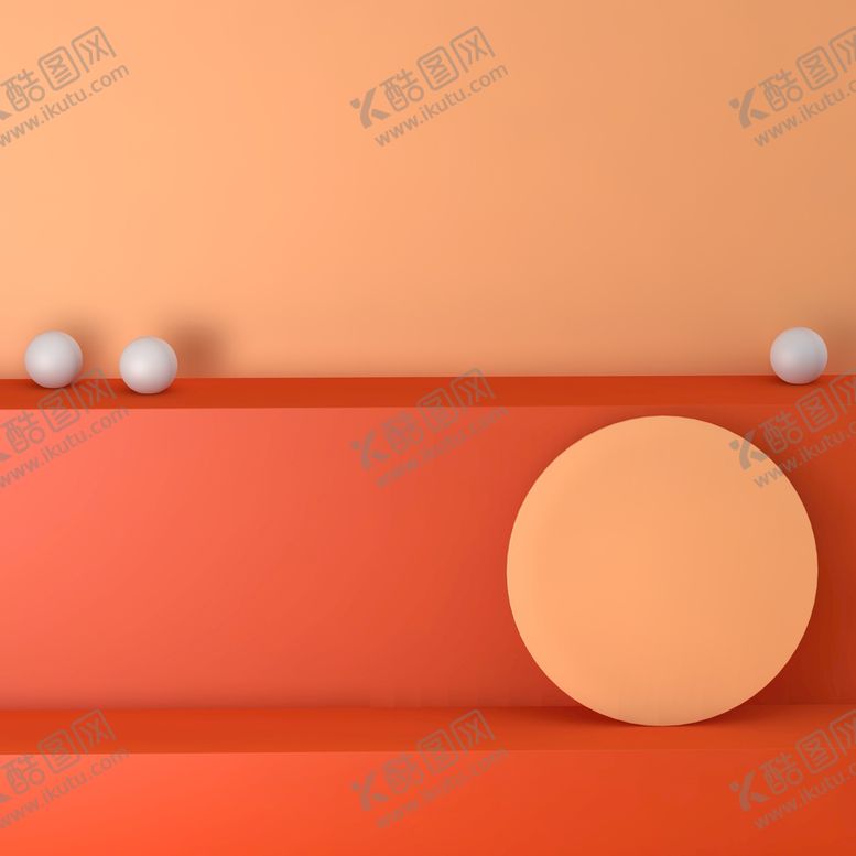 编号：55335311031744275533【酷图网】源文件下载-简约橘红立体背景