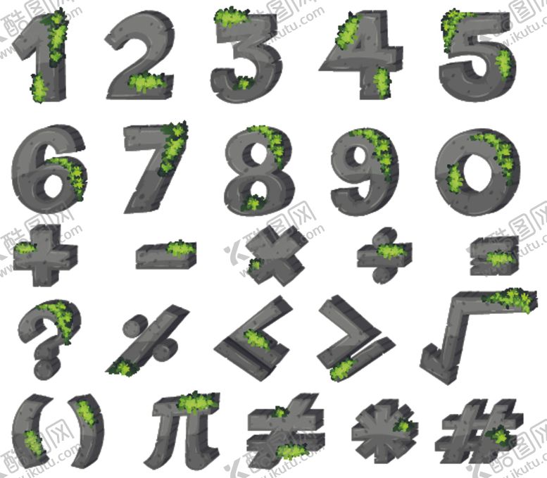 编号：15933406242235598375【酷图网】源文件下载-卡通数字