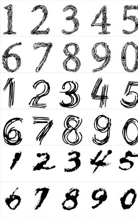 卡通数字