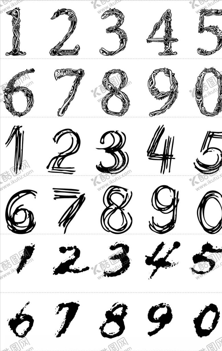 编号：32753105010811571612【酷图网】源文件下载-卡通数字
