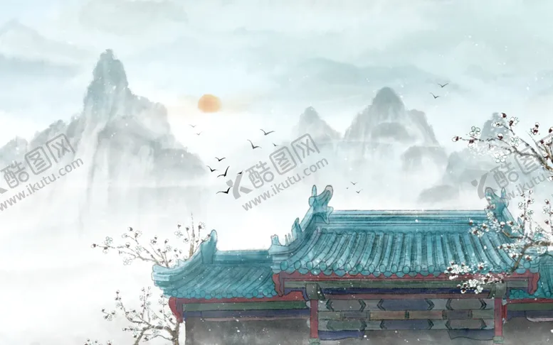 编号：42018806260302433289【酷图网】源文件下载-古风国潮意境复古海报背景素材