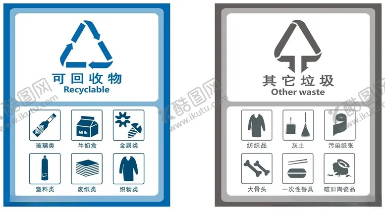 编号：51817702041856513098【酷图网】源文件下载-可回收垃圾标识