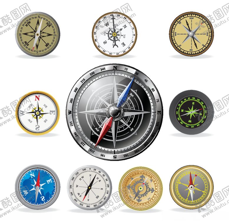编号：19571510091234014814【酷图网】源文件下载-指南针矢量素材