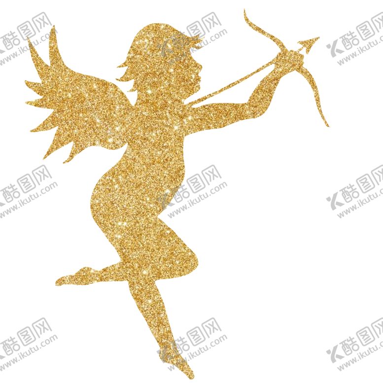 编号：74340506231933505701【酷图网】源文件下载-金色小天使剪影