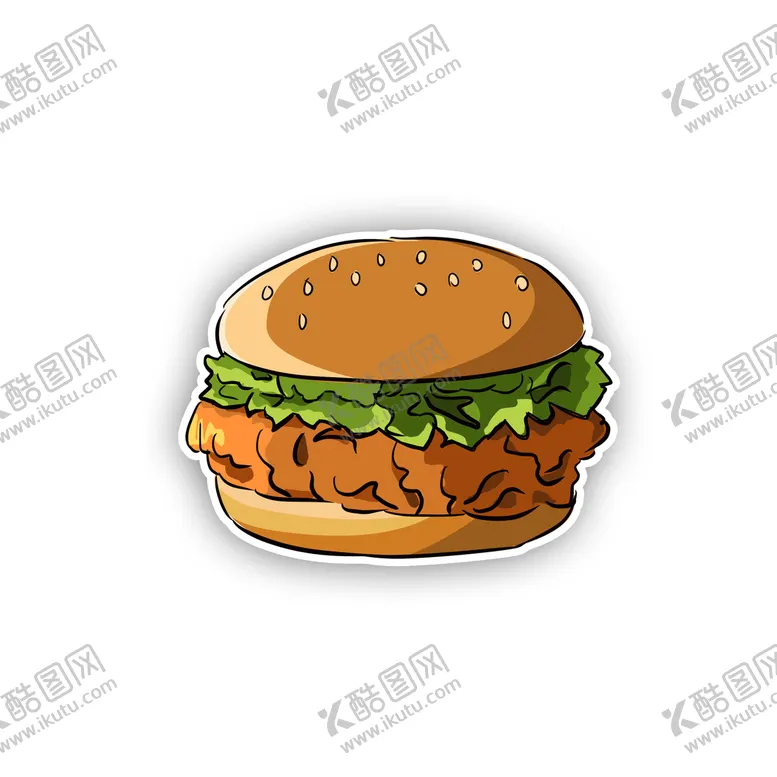 编号：81609309142332047823【酷图网】源文件下载-卡通汉堡美食快餐kfc麦当劳
