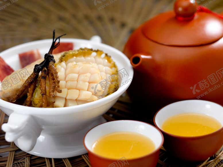编号：59487102220756597768【酷图网】源文件下载-虫草炖鲍鱼