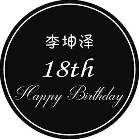 黑色生日背景 黑色生日水牌