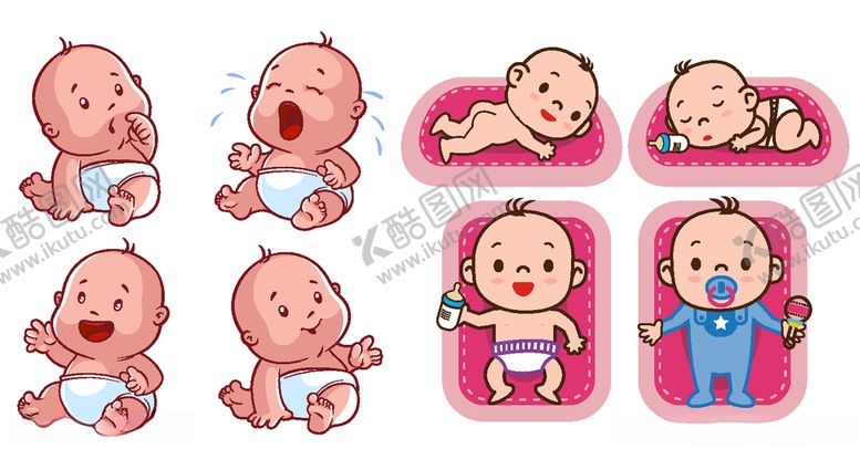 编号：33151709290121348924【酷图网】源文件下载-可爱卡通彩绘婴儿宝宝