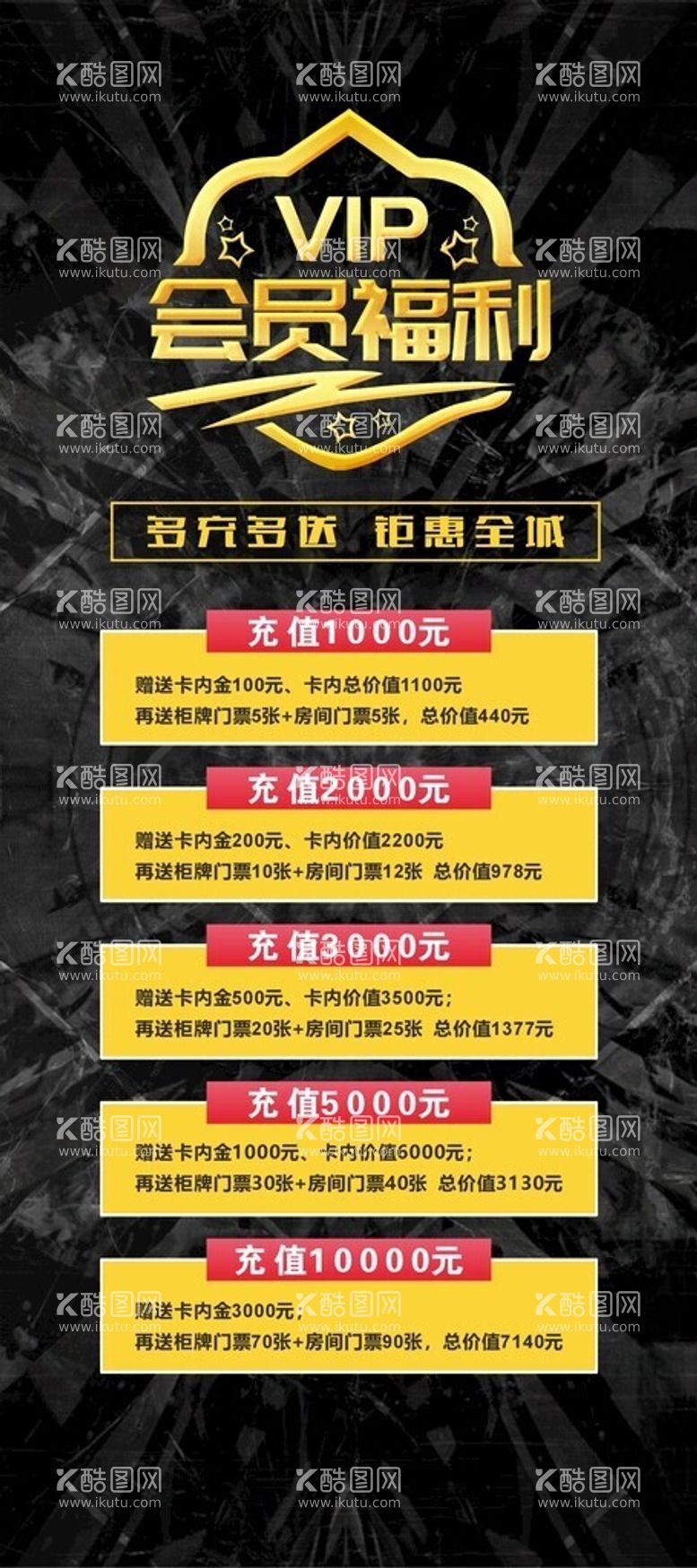 编号：87909412071450576964【酷图网】源文件下载-会员福利活动促销展架