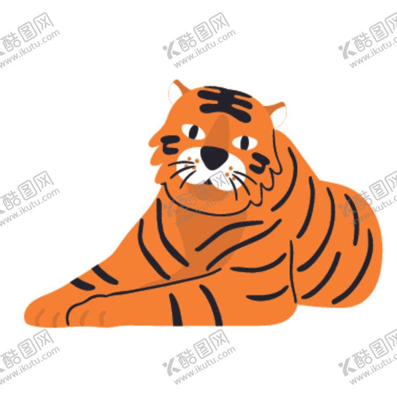 编号：10484609110505444830【酷图网】源文件下载-创意老虎插画图案