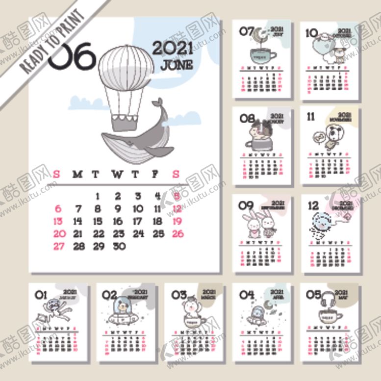 编号：95647804160341561062【酷图网】源文件下载-2021年日历