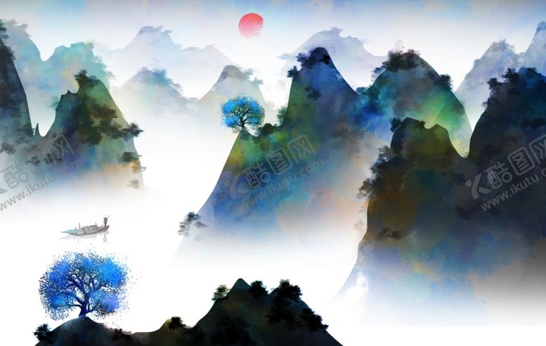 编号：45975506252227462604【酷图网】源文件下载-水墨山水