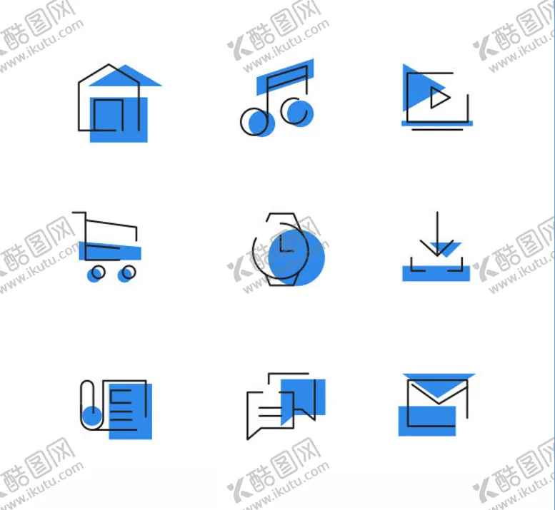 编号：80729102131847229921【酷图网】源文件下载-数字应用平面图标
