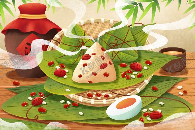 编号：95643507060704031849【酷图网】源文件下载-端午节美味粽子插画