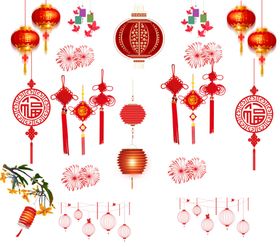 爆竹灯笼中国结