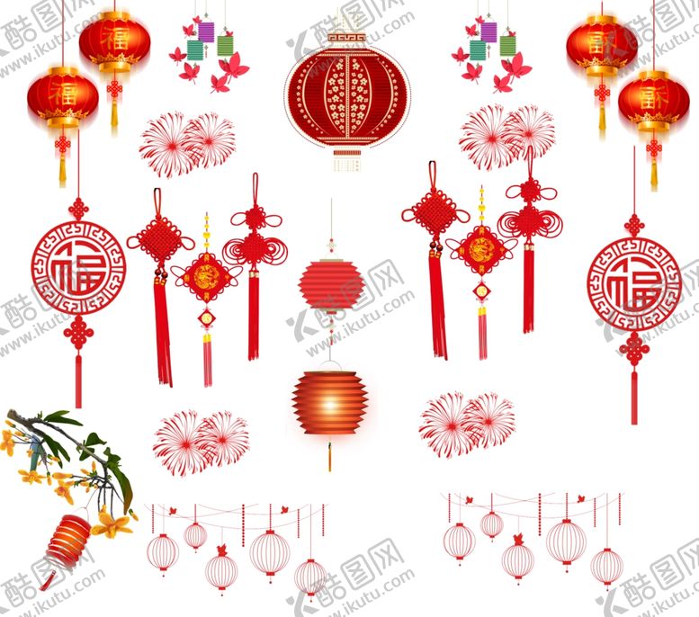 编号：58435405152009088768【酷图网】源文件下载-灯笼中国结
