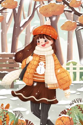 小雪海报广告节日宣传宣传画面