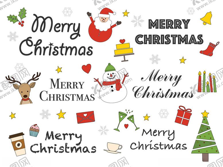 编号：57282409302102218934【酷图网】源文件下载-圣诞元素图案集合