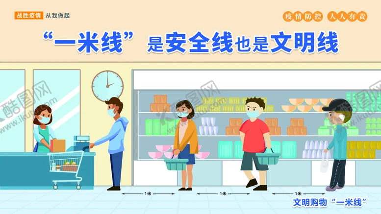 编号：02485310110353092069【酷图网】源文件下载-一米线是文明线也是安全线展板