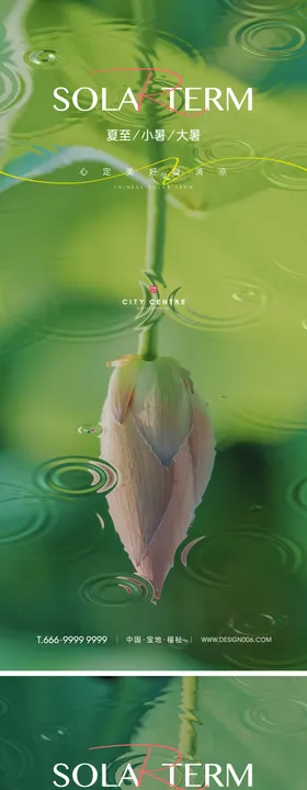 夏至小暑大暑节气海报