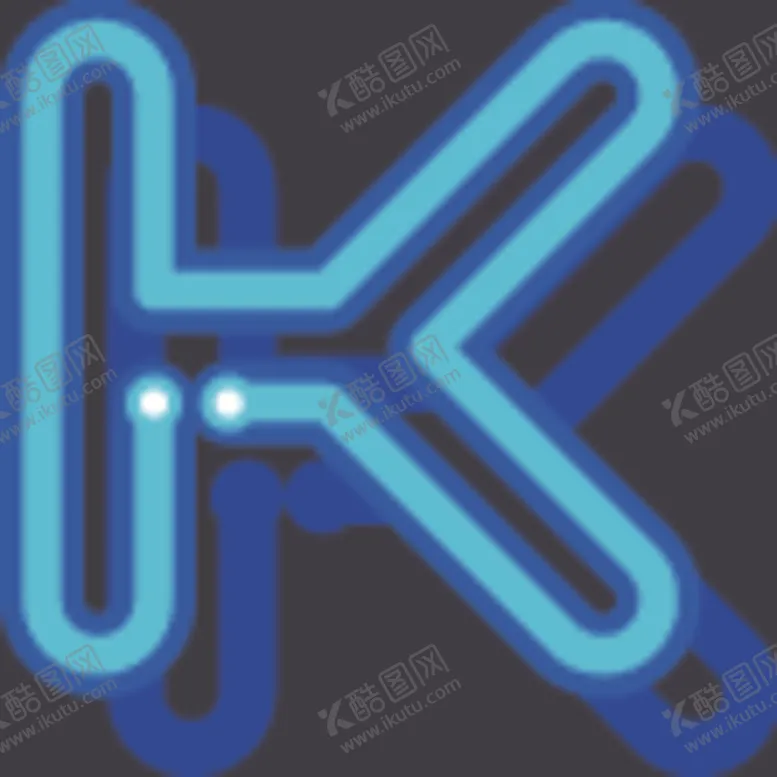 编号：34148206302256573604【酷图网】源文件下载-霓虹灯字母K