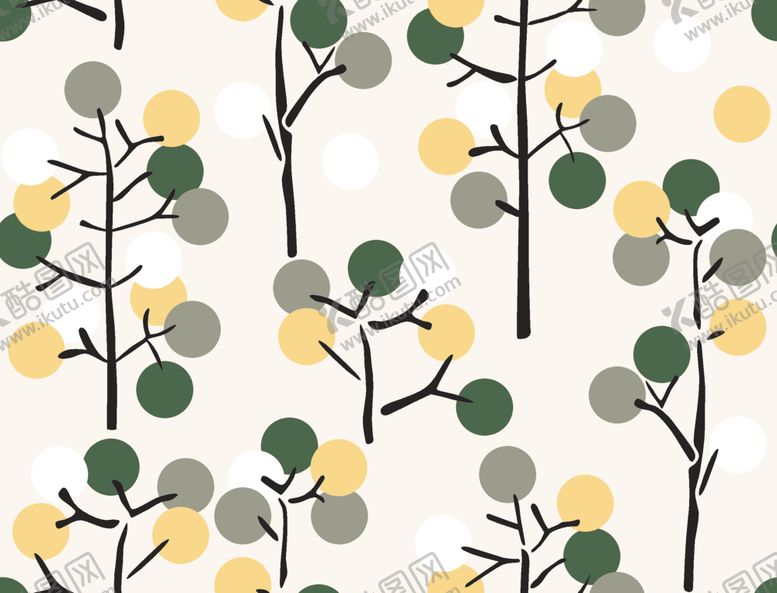编号：36530009241503456183【酷图网】源文件下载-提花网布花型卡通树
