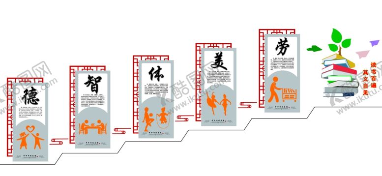 编号：31522509210010024638【酷图网】源文件下载-德智体美劳形象墙