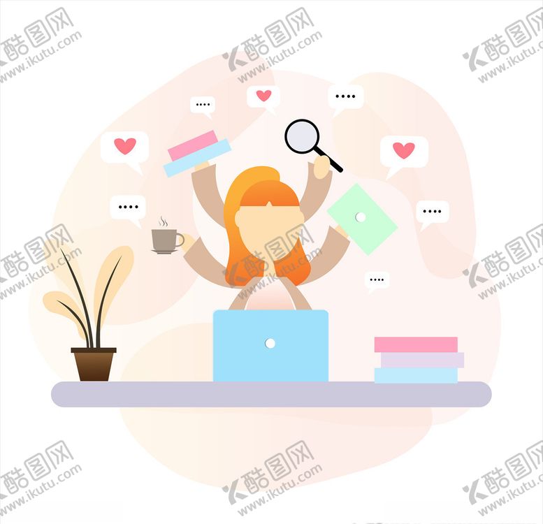编号：99541906280135229625【酷图网】源文件下载-生活人物插画