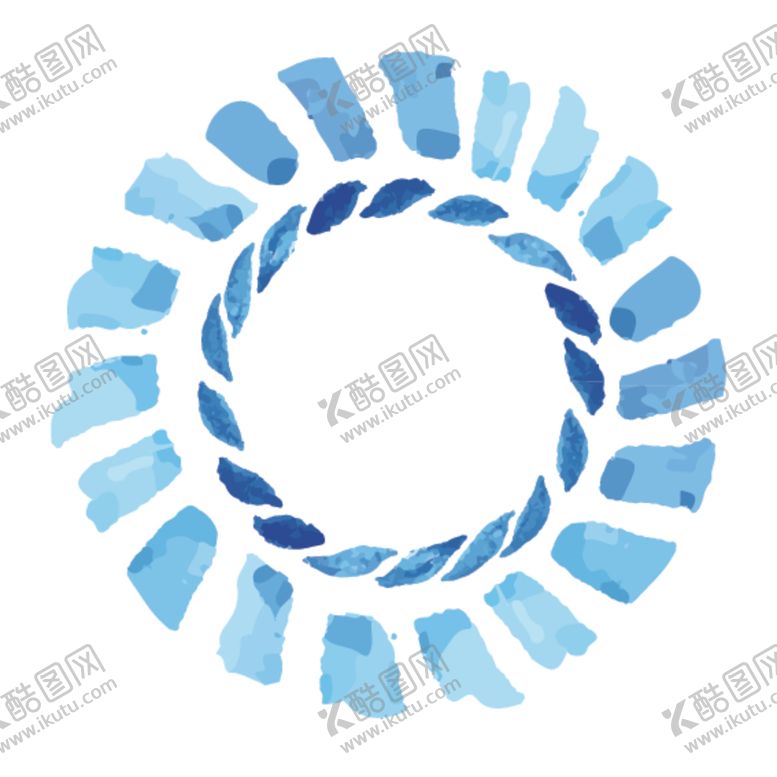 编号：69186610200147247388【酷图网】源文件下载-蓝色水彩圆圈图案