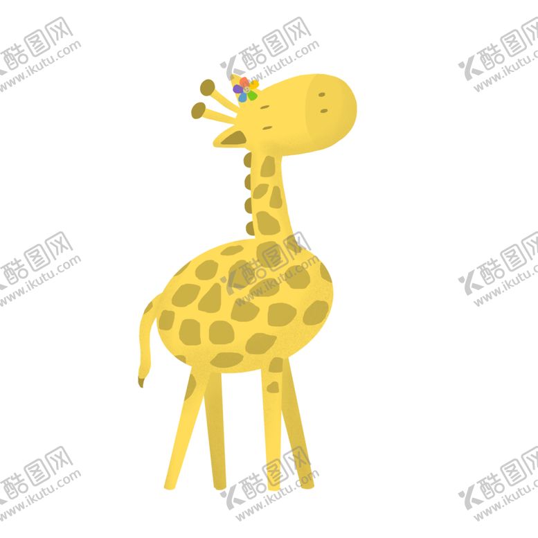 编号：69179209191825004178【酷图网】源文件下载-卡通长颈鹿