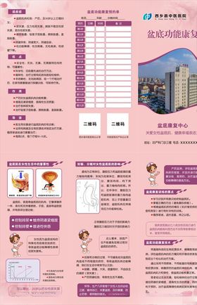 盆底健康三折页