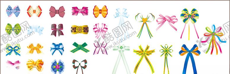 编号：15419210292133348024【酷图网】源文件下载-蝴蝶结彩色飘带
