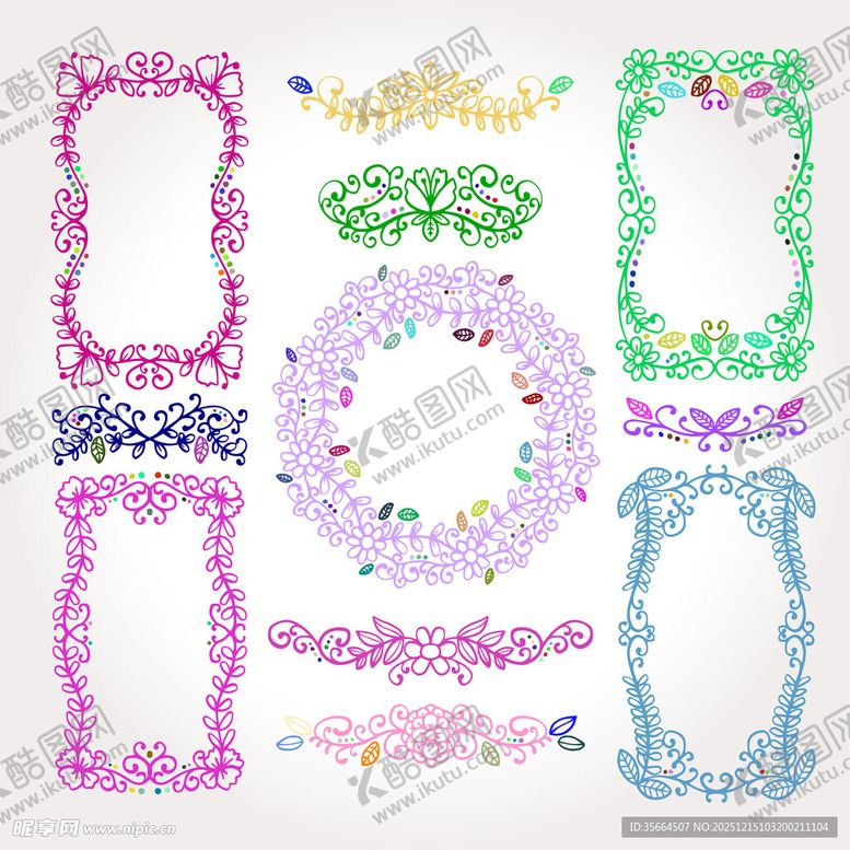 编号：40301412221314312623【酷图网】源文件下载-花纹边框